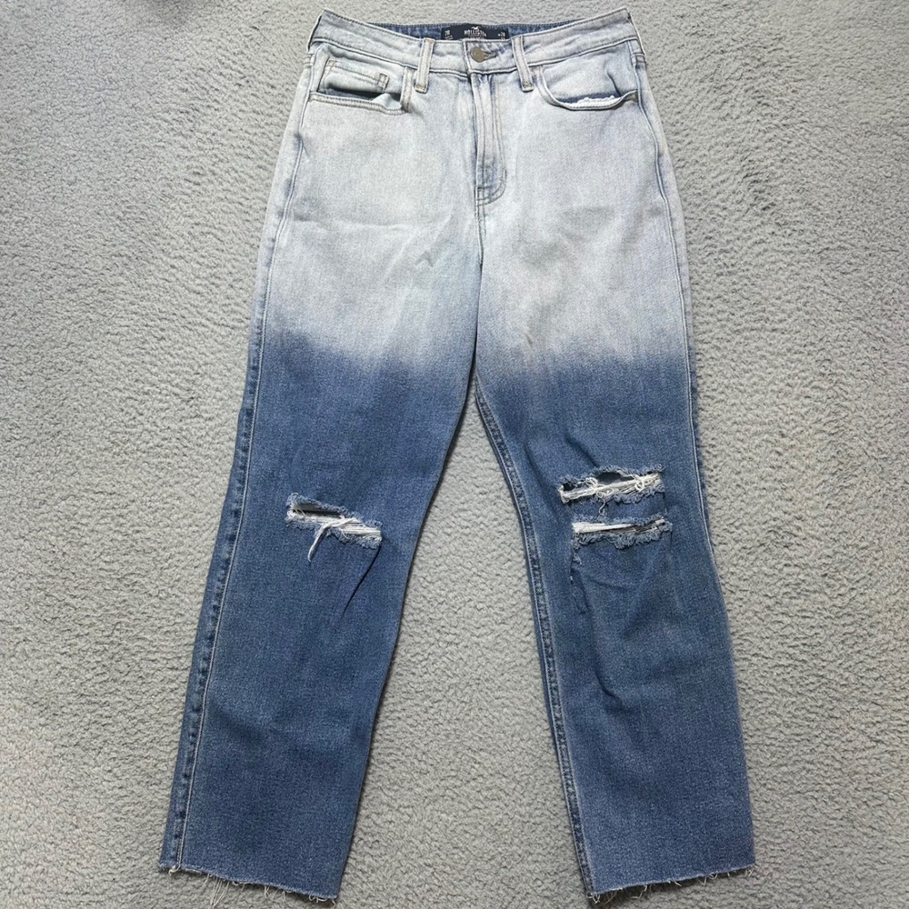 Hollister Ultra‎ High Rise Vintage Stretch Jeans Distressed Ombre Size 7R